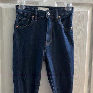 Abercrombie & Fitch High Rise Dark Blue Jeans